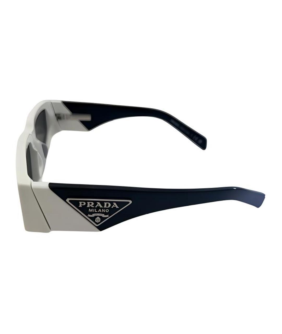 PRADA Белые пластиковые солнцезащитные очки, фото 2