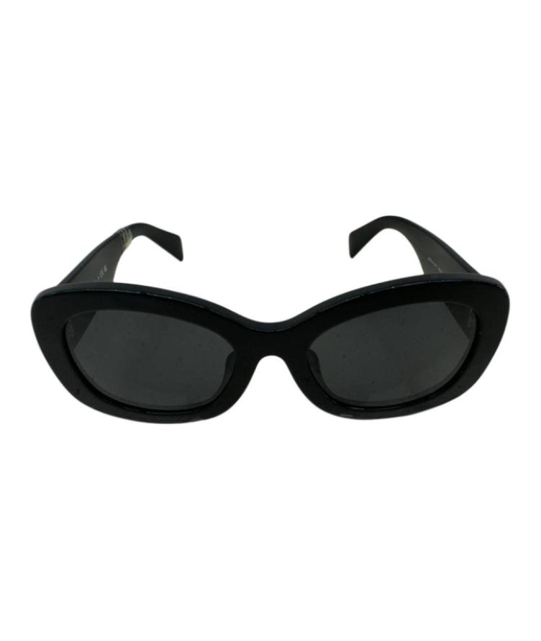 PRADA Черные пластиковые солнцезащитные очки, фото 2