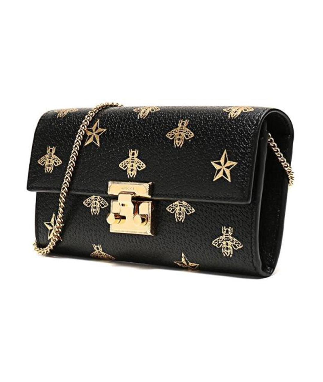 GUCCI Черная кожаная сумка через плечо, фото 2