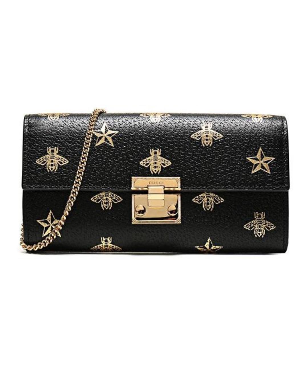 GUCCI Черная кожаная сумка через плечо, фото 1