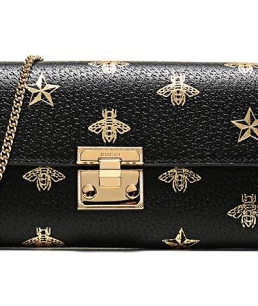 GUCCI Черная кожаная сумка через плечо, фото 6