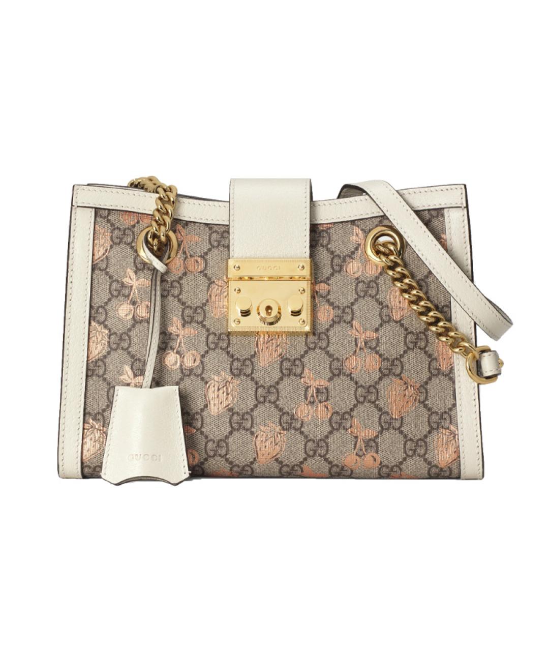 GUCCI Белая тканевая сумка через плечо, фото 1