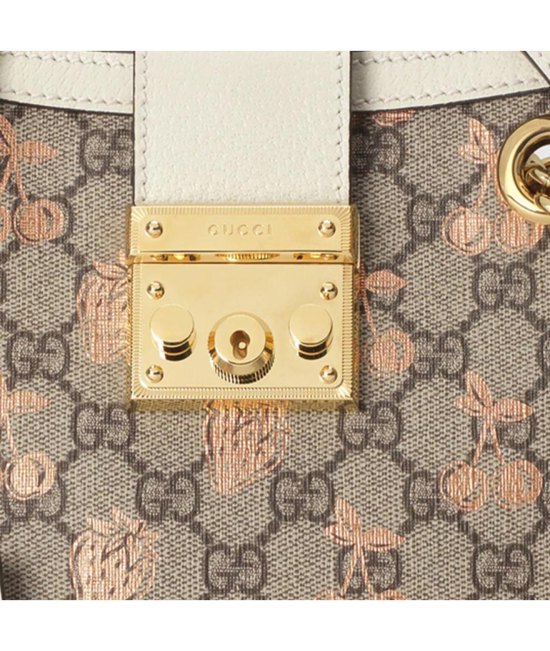 GUCCI Белая тканевая сумка через плечо, фото 5