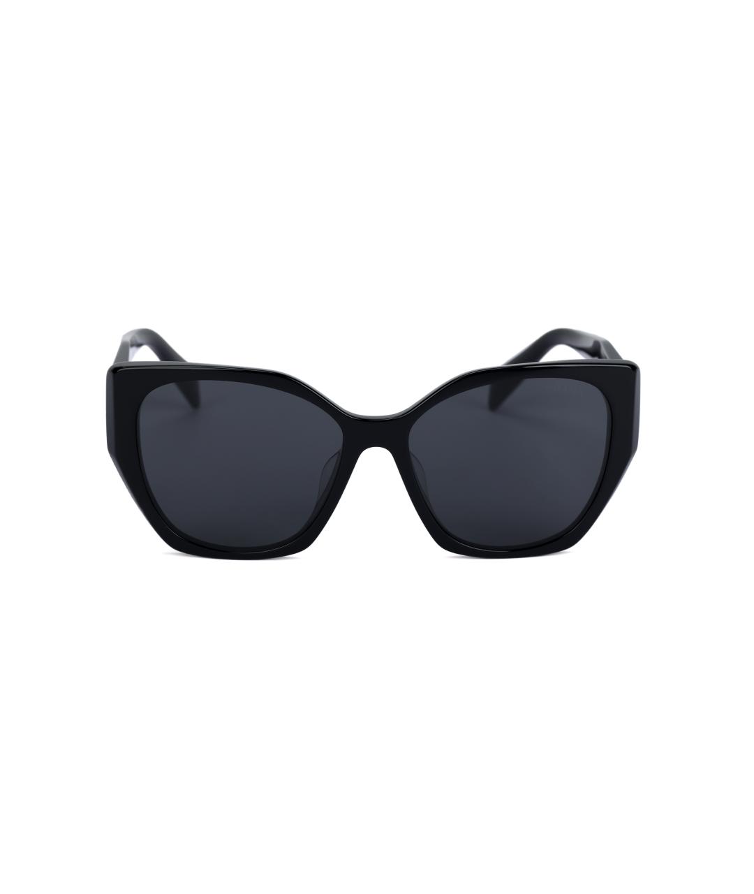 PRADA Черные пластиковые солнцезащитные очки, фото 2
