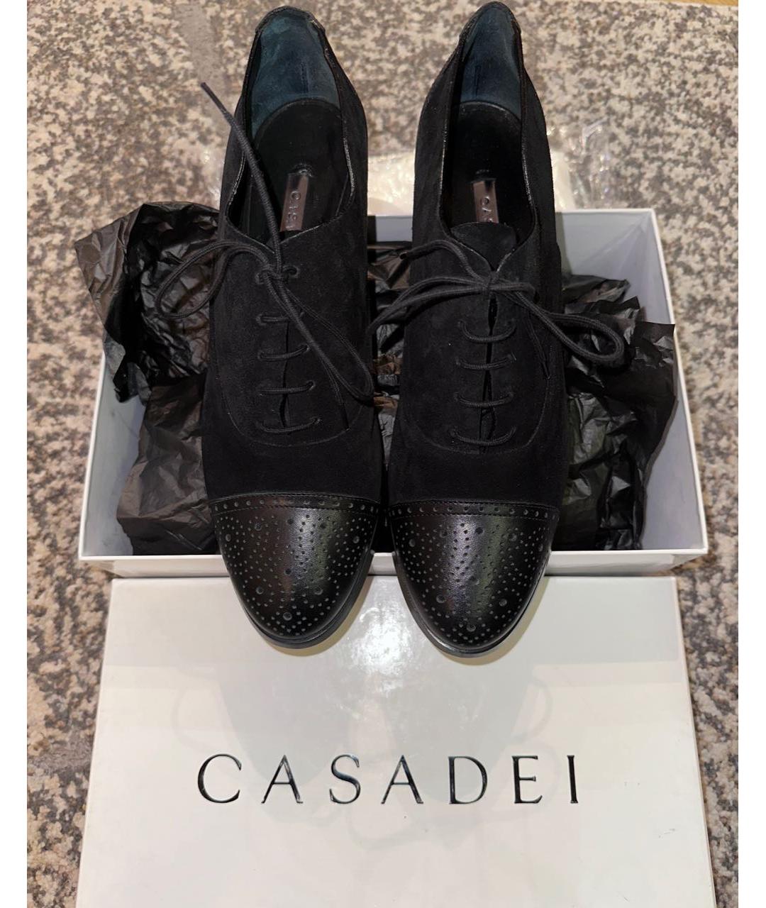 CASADEI Черные кожаные ботильоны, фото 3