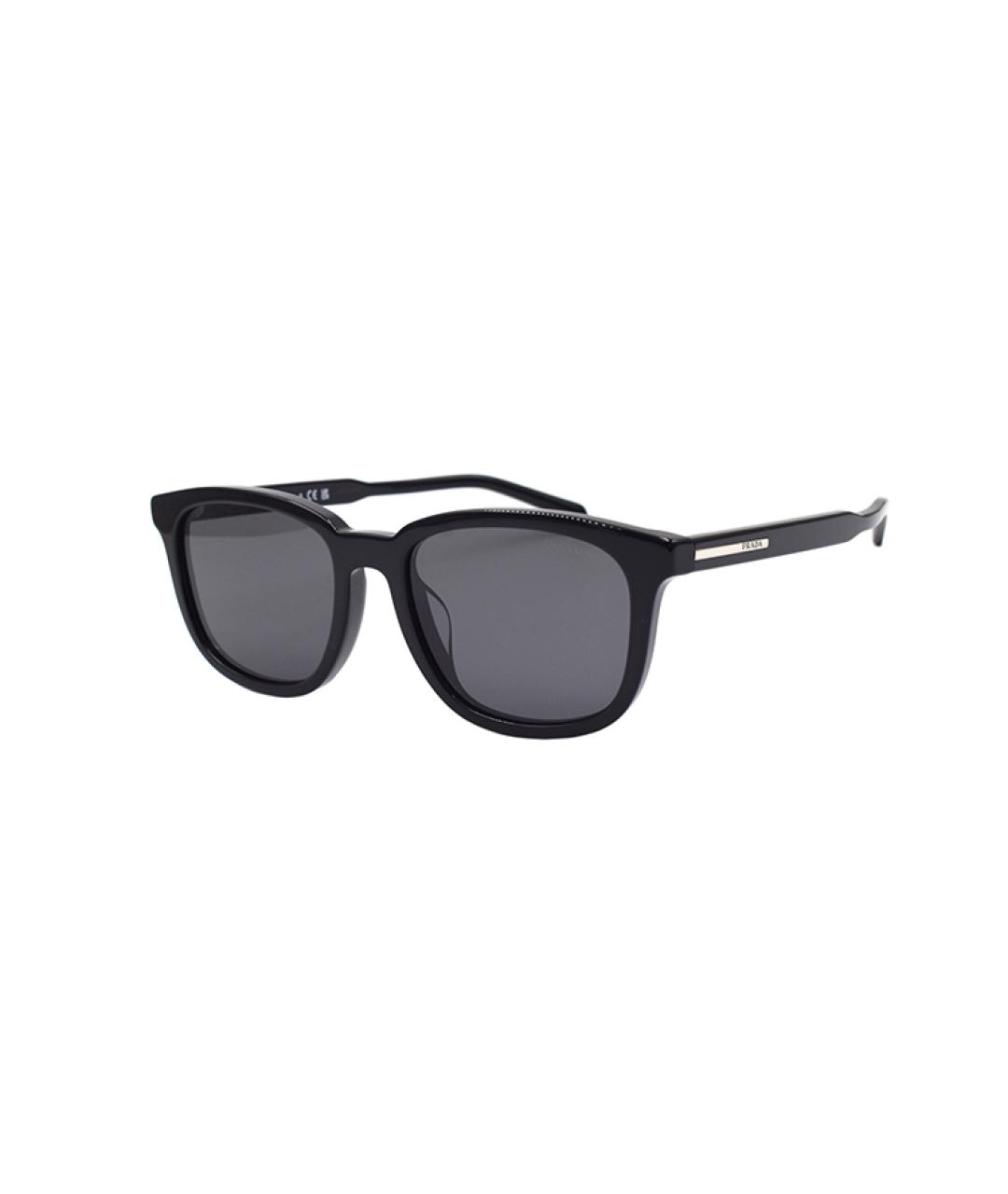 PRADA Черные пластиковые солнцезащитные очки, фото 1