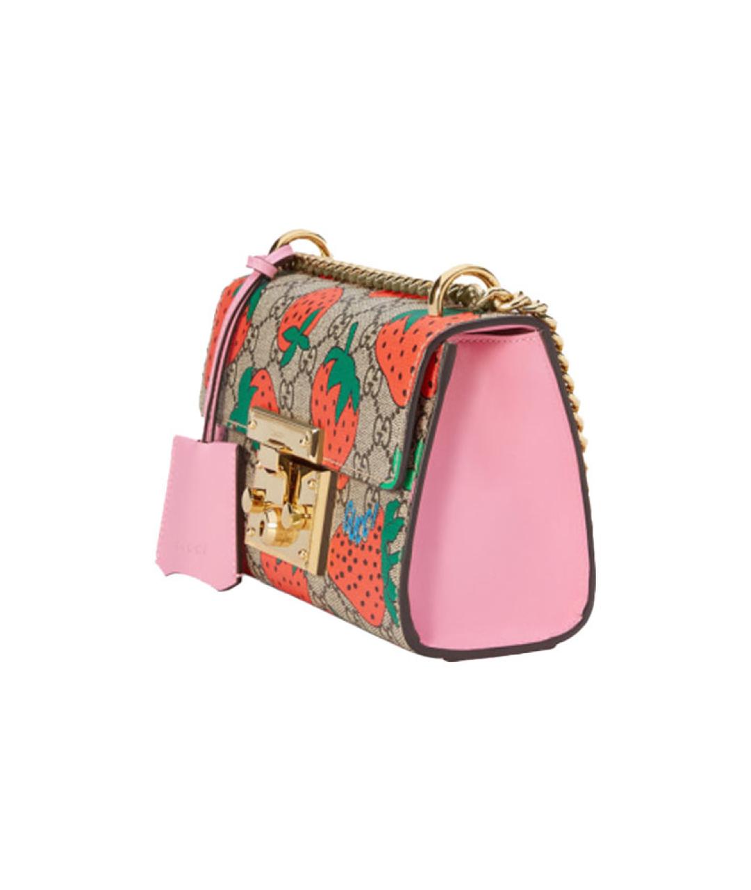 GUCCI Розовая тканевая сумка через плечо, фото 2