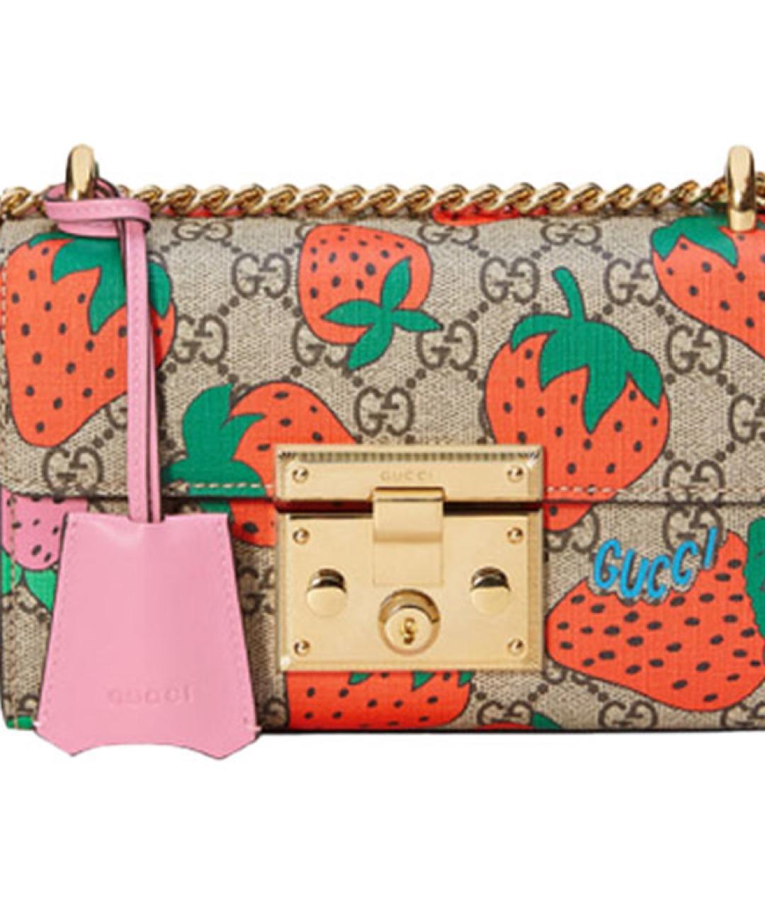 GUCCI Розовая тканевая сумка через плечо, фото 6