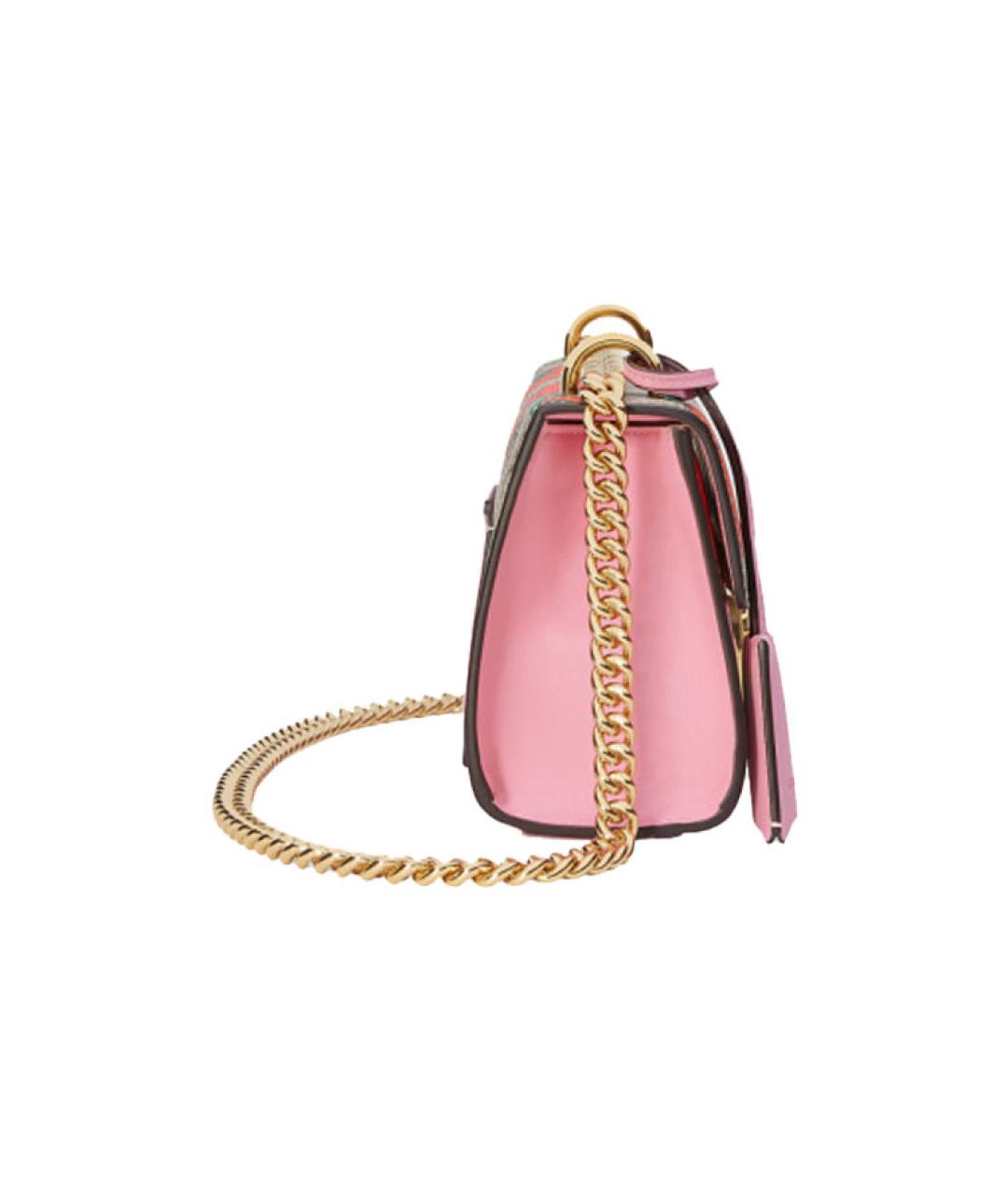 GUCCI Розовая тканевая сумка через плечо, фото 3