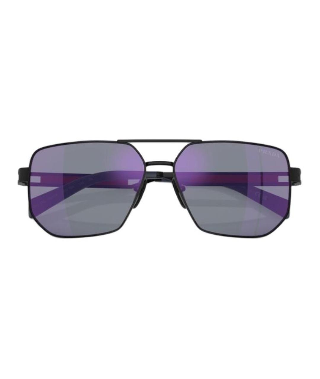 PRADA Черные металлические солнцезащитные очки, фото 3