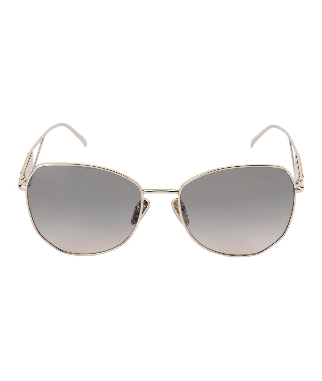 PRADA Золотые металлические солнцезащитные очки, фото 5