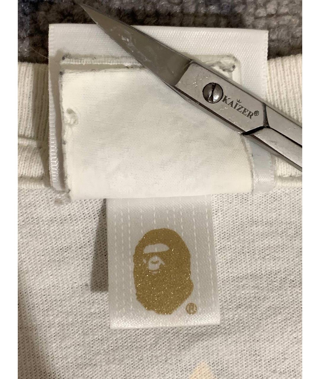 BAPE Белая хлопковая футболка, фото 7