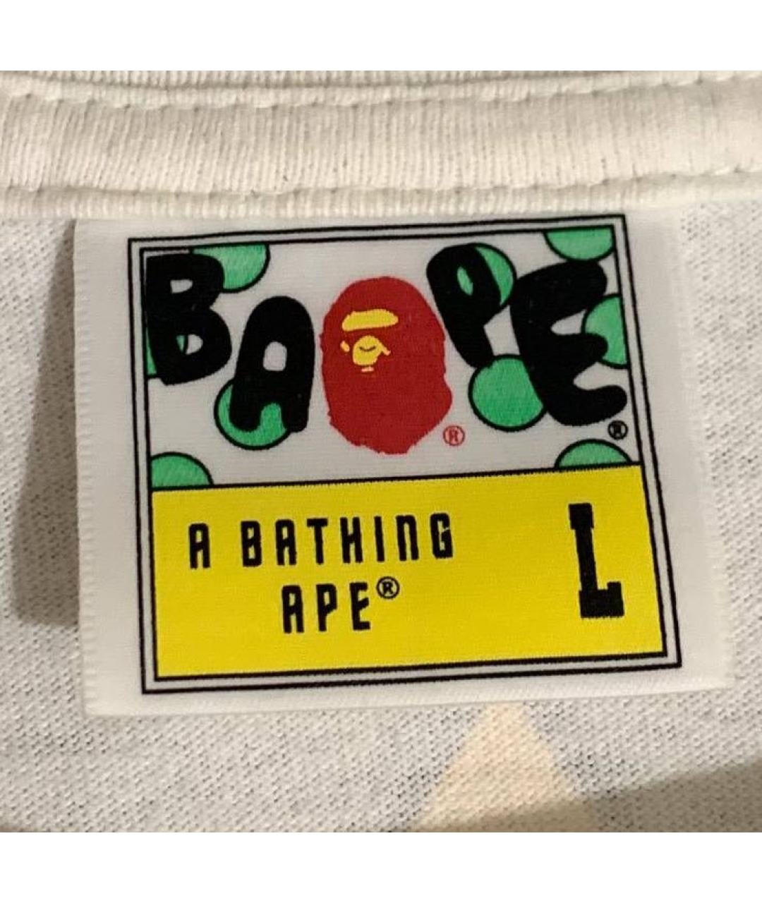 BAPE Белая хлопковая футболка, фото 4