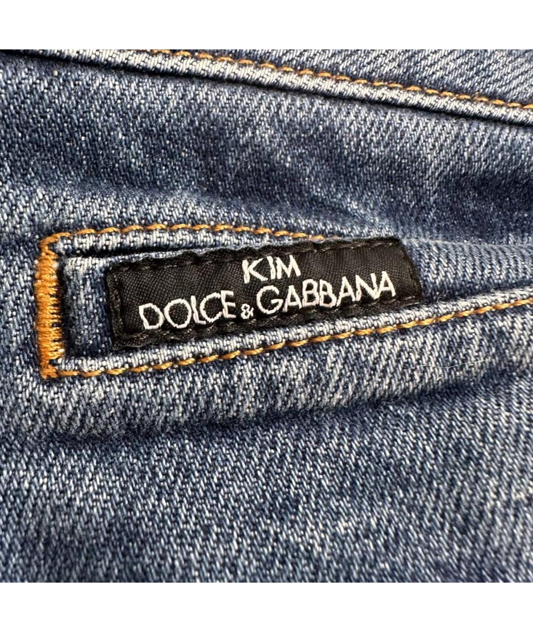 DOLCE&GABBANA Мульти хлопко-эластановые джинсы слим, фото 5