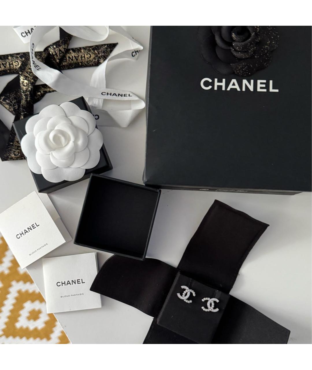 CHANEL Серебряные серьги, фото 3