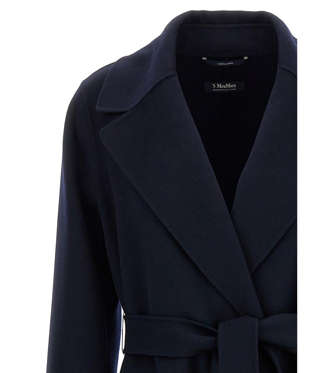 'S MAX MARA Синее шерстяное пальто, фото 3