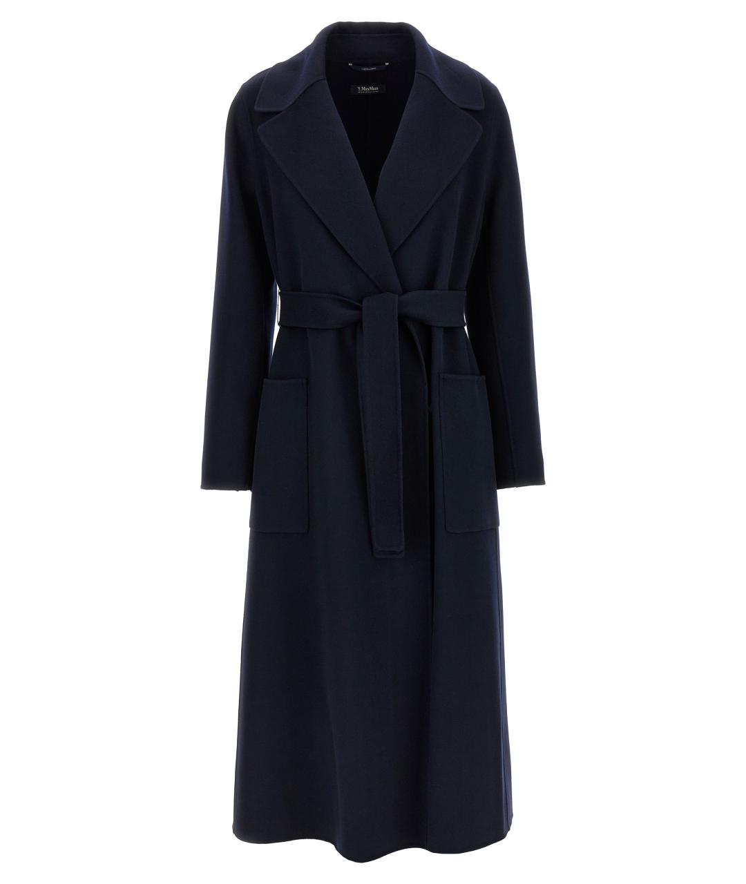 'S MAX MARA Синее шерстяное пальто, фото 1