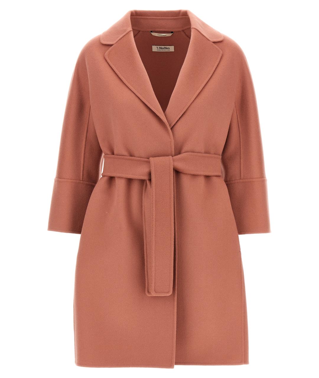 'S MAX MARA Розовое шерстяное пальто, фото 1