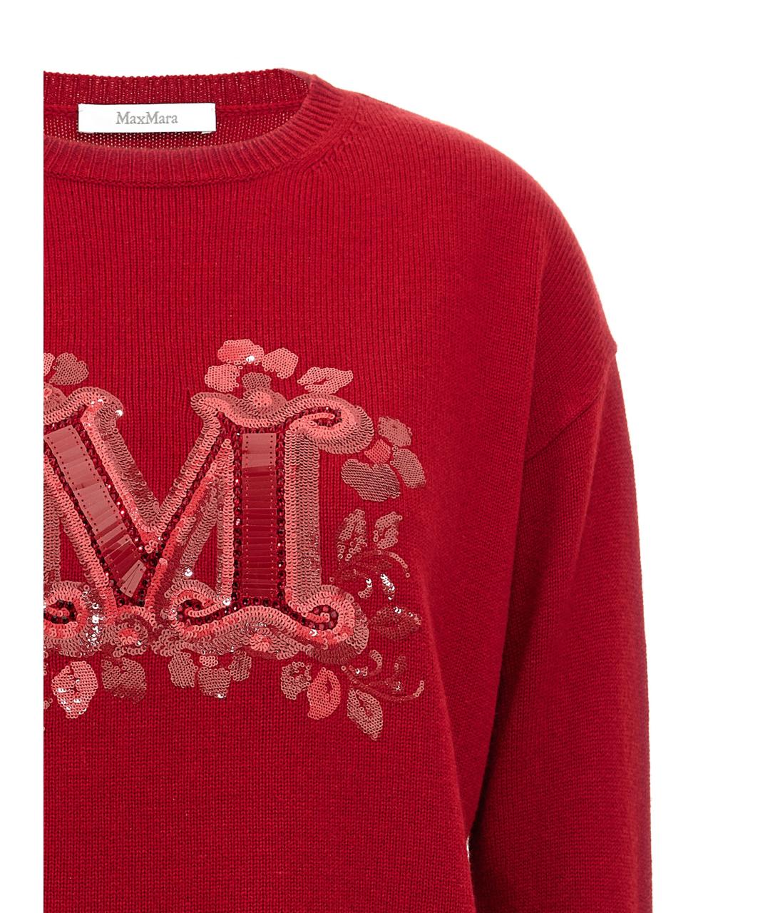 MAX MARA Красный шерстяной джемпер / свитер, фото 3