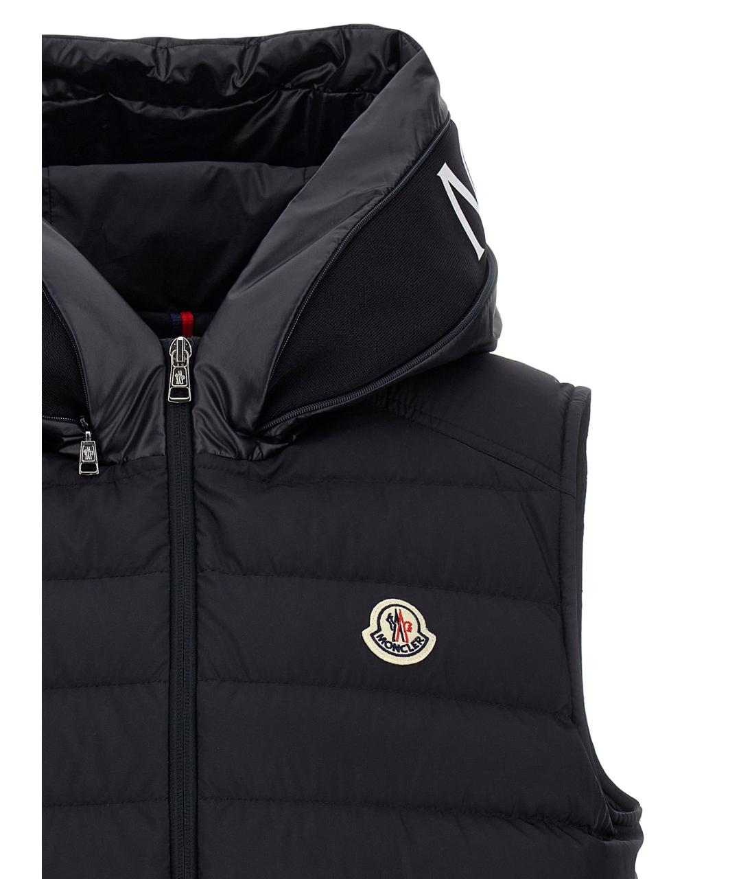 MONCLER Синий полиэстеровый жилет, фото 3