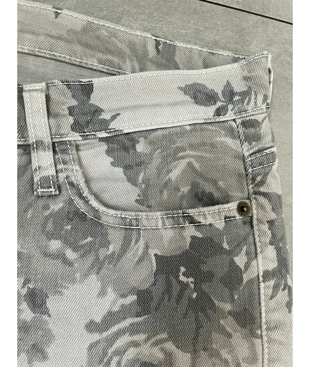 CURRENT/ELLIOTT Серые хлопко-эластановые джинсы слим, фото 3