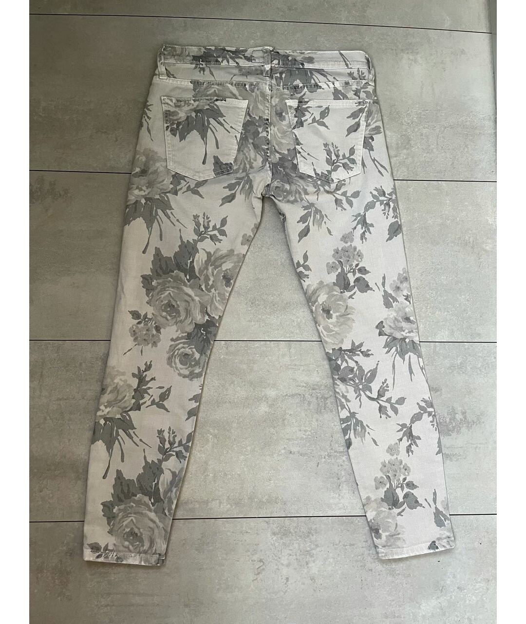 CURRENT/ELLIOTT Серые хлопко-эластановые джинсы слим, фото 2