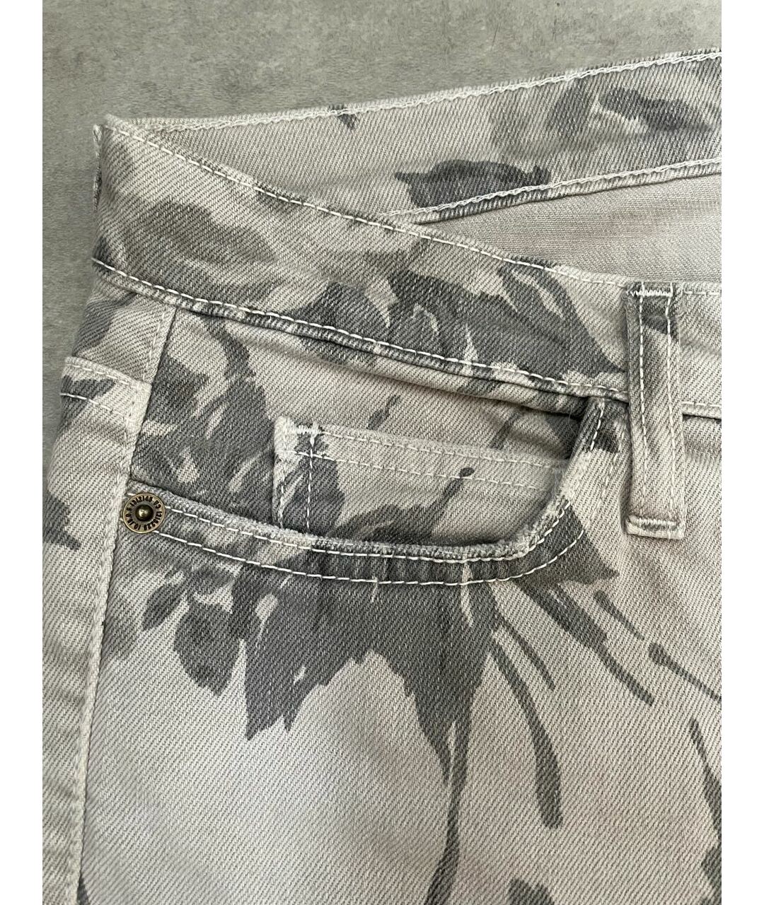 CURRENT/ELLIOTT Серые хлопко-эластановые джинсы слим, фото 4