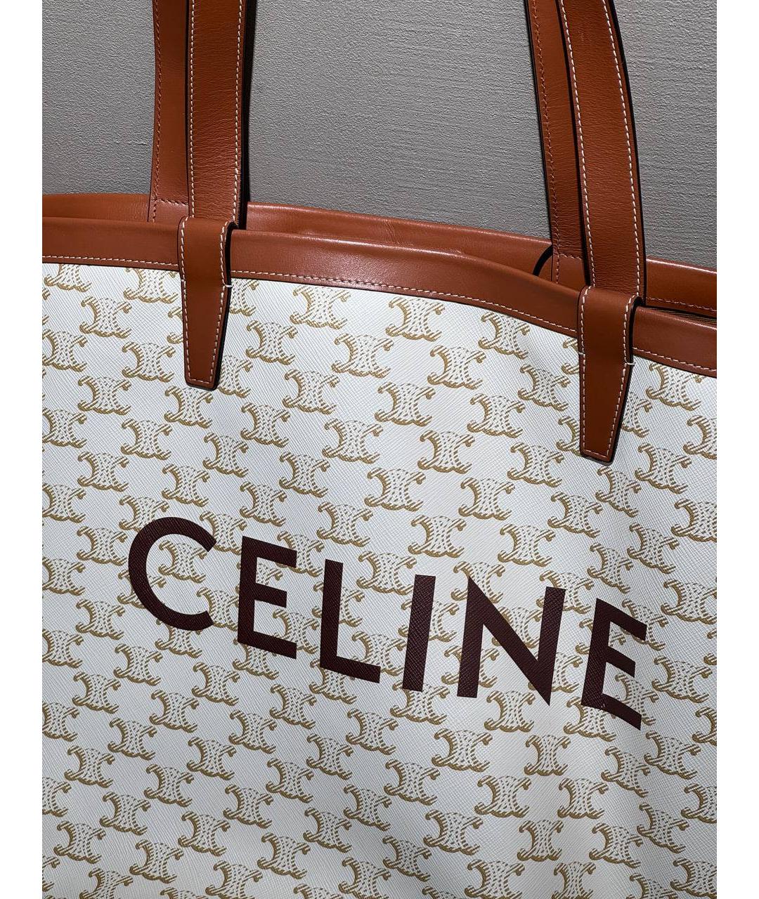 CELINE Белая сумка тоут, фото 3