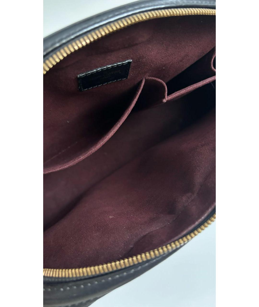 LOUIS VUITTON Черная кожаная сумка с короткими ручками, фото 5