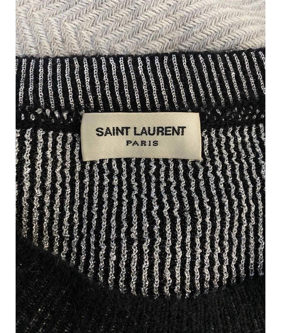 SAINT LAURENT Черный шерстяной джемпер / свитер, фото 3