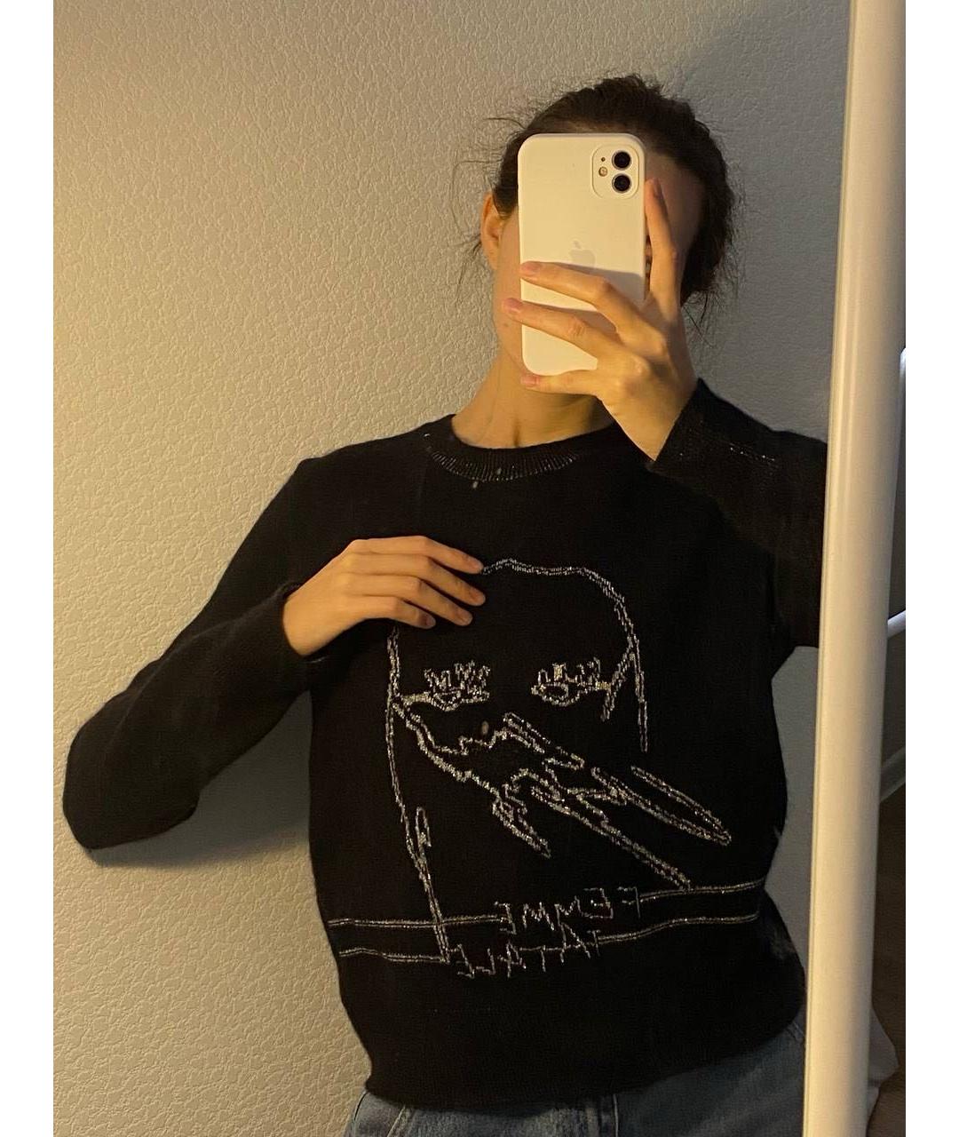 SAINT LAURENT Черный шерстяной джемпер / свитер, фото 6