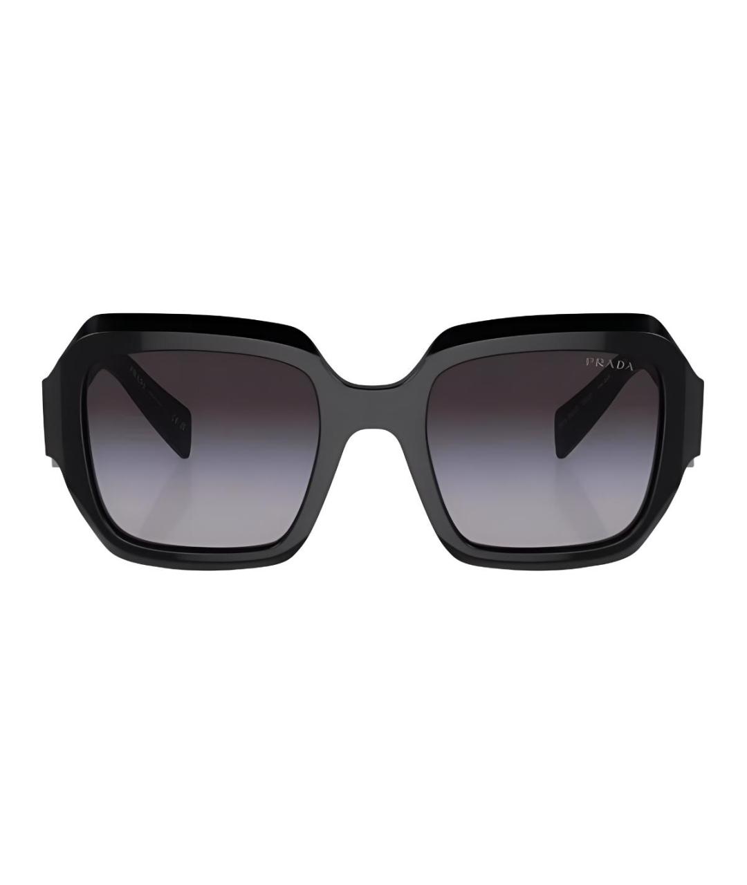 PRADA Черные пластиковые солнцезащитные очки, фото 2
