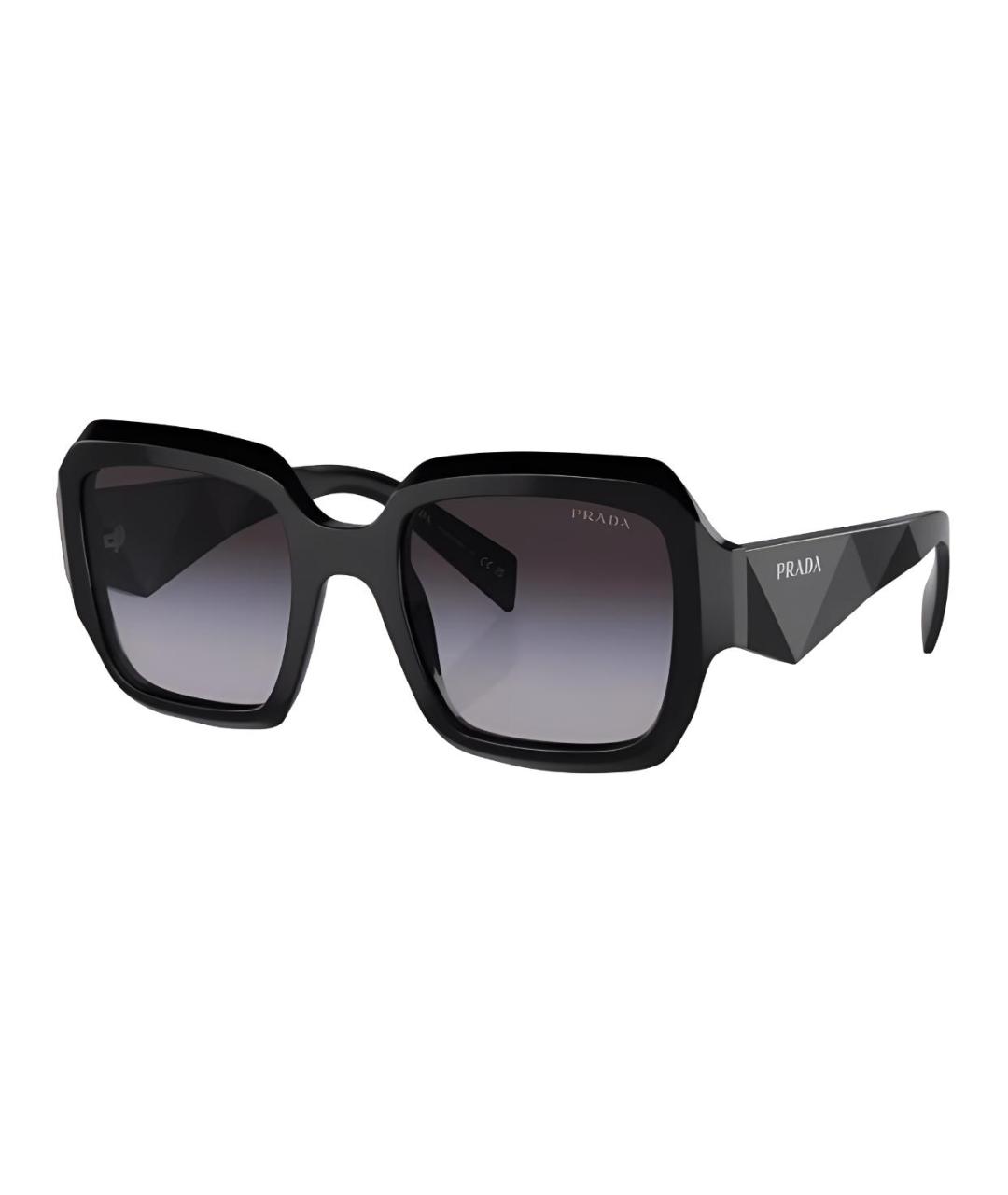 PRADA Черные пластиковые солнцезащитные очки, фото 1