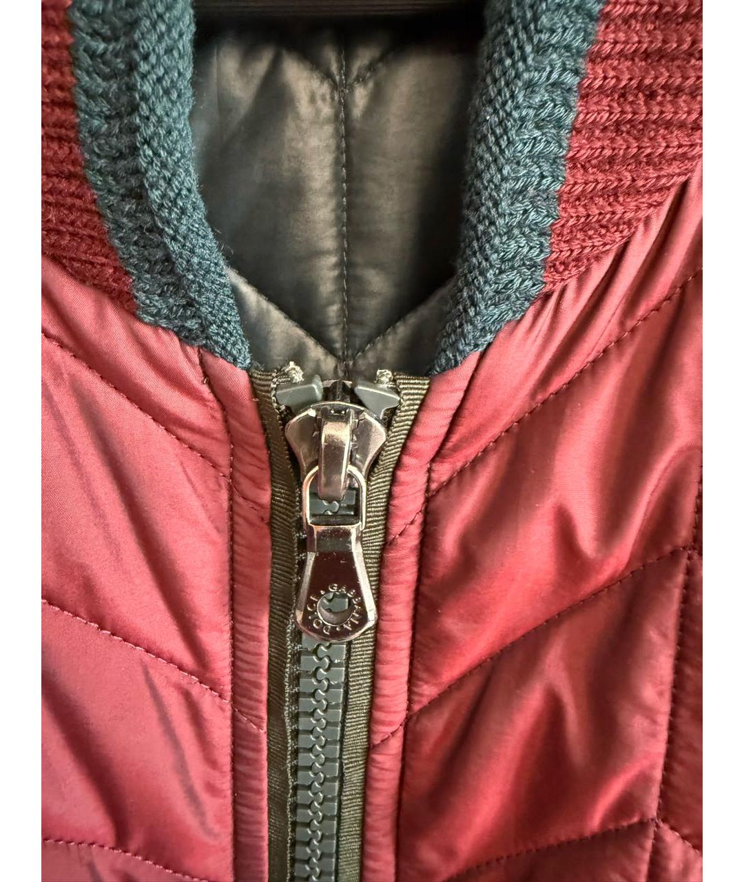 DOLCE&GABBANA Бордовая полиамидовая куртка, фото 5