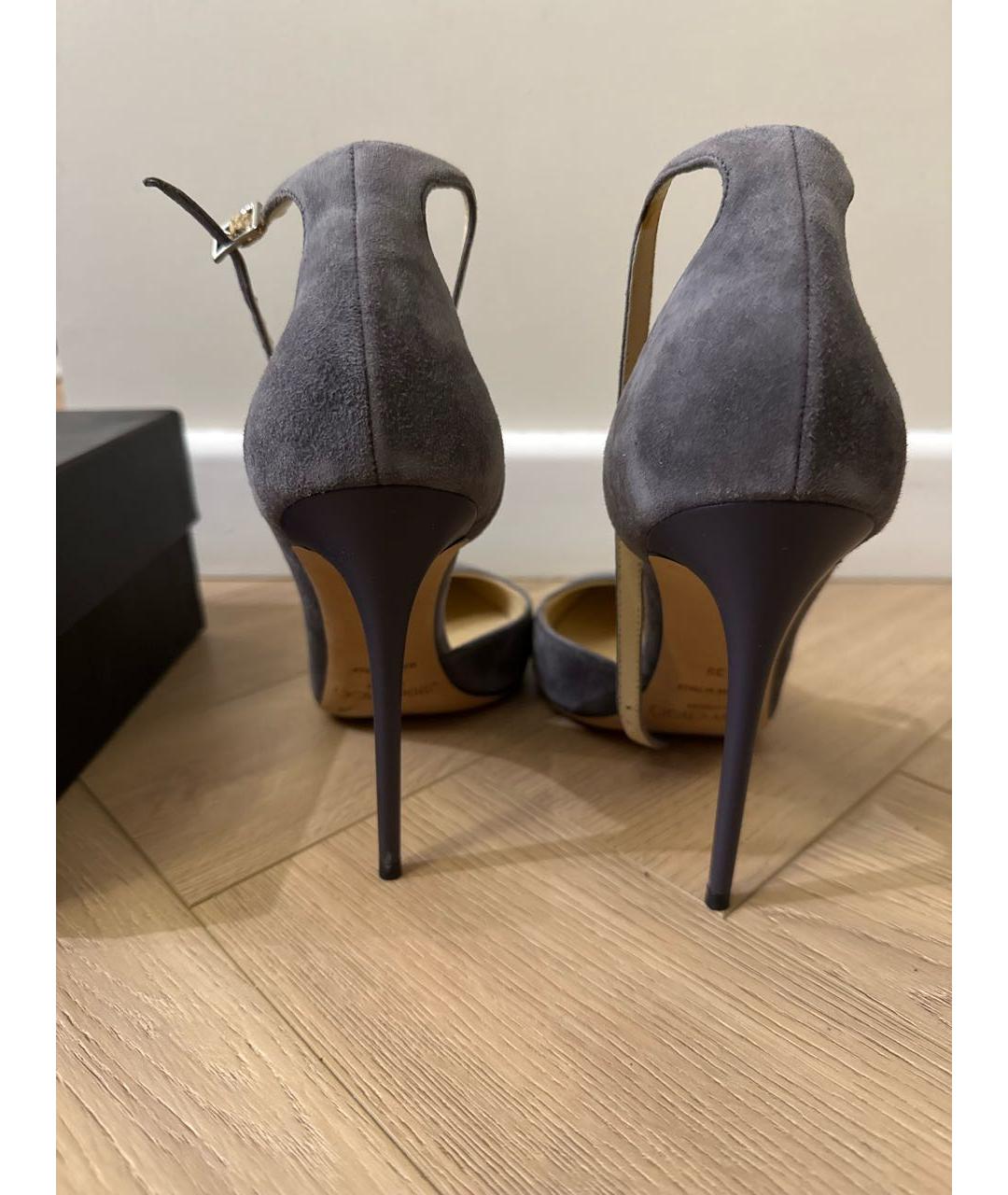 JIMMY CHOO Серые замшевые туфли, фото 3