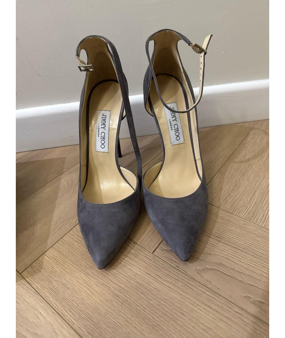 JIMMY CHOO Серые замшевые туфли, фото 2