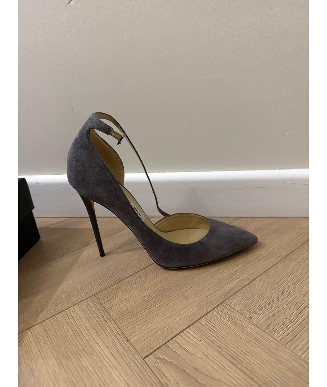 JIMMY CHOO Серые замшевые туфли, фото 5