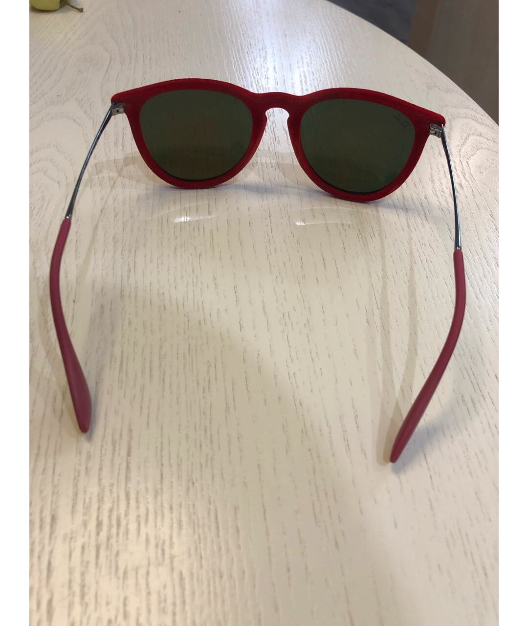 RAY BAN Красные пластиковые солнцезащитные очки, фото 6