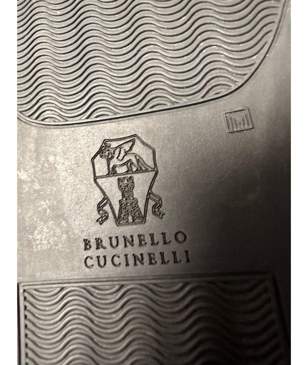 BRUNELLO CUCINELLI Хаки ботинки, фото 6