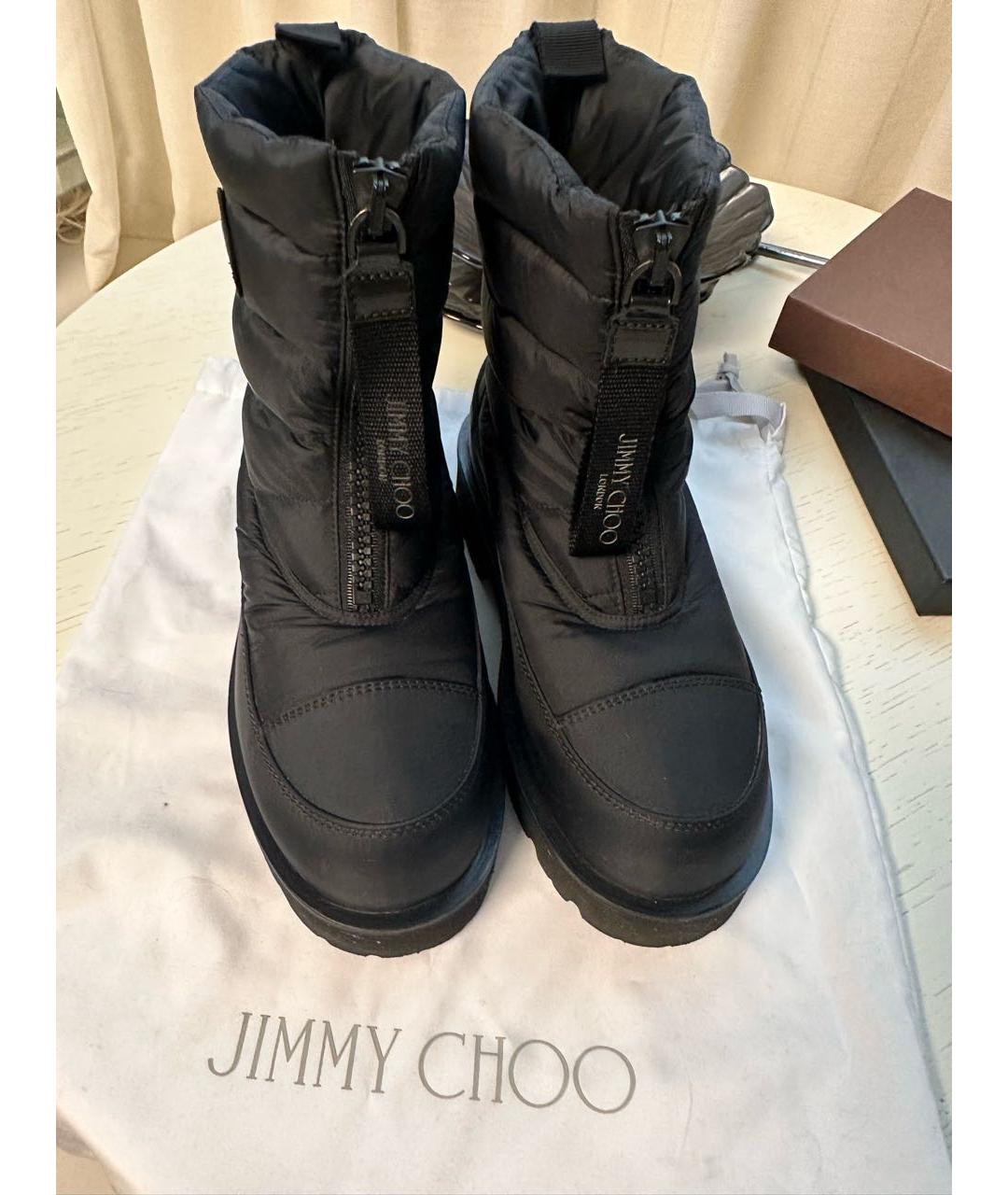 JIMMY CHOO Черные текстильные ботинки, фото 2