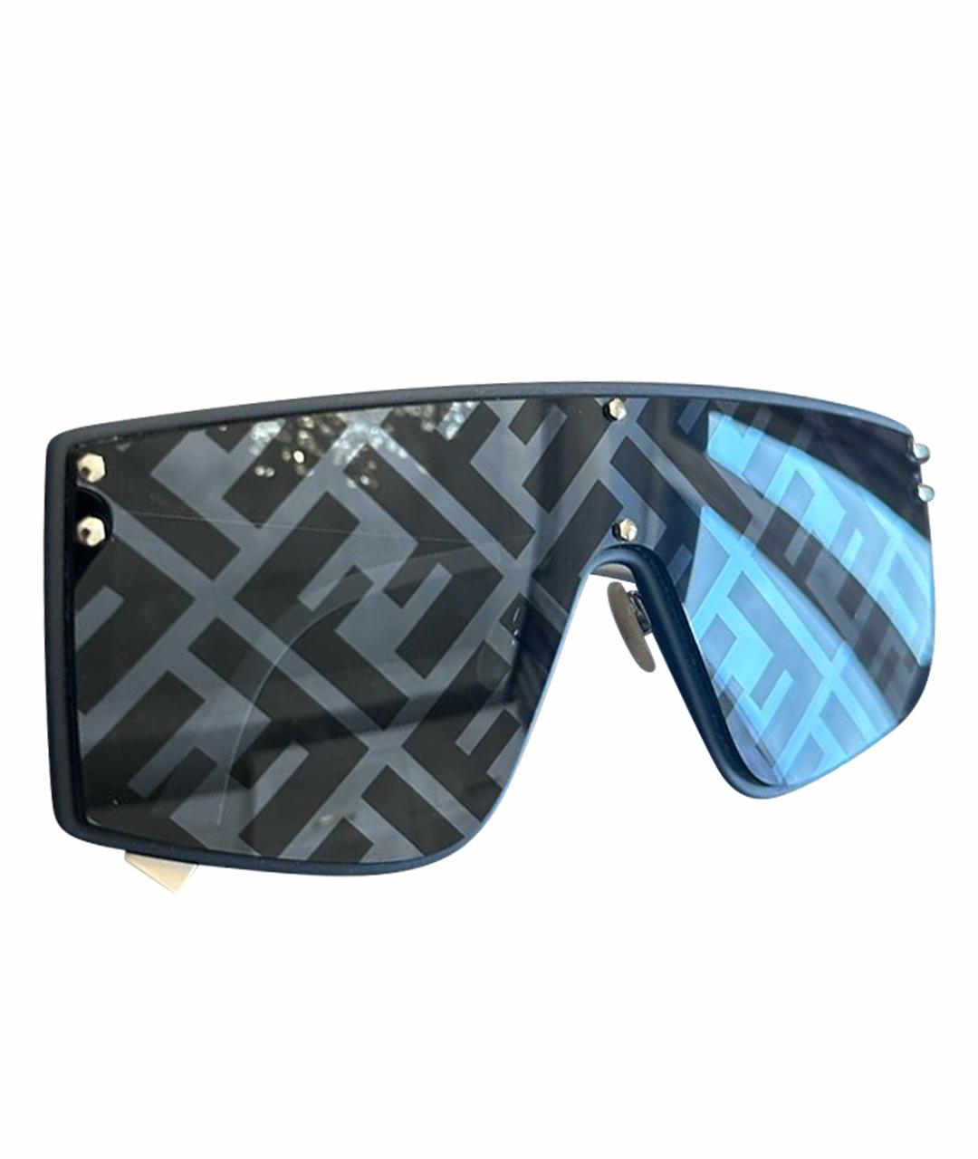 FENDI Синие металлические солнцезащитные очки, фото 1