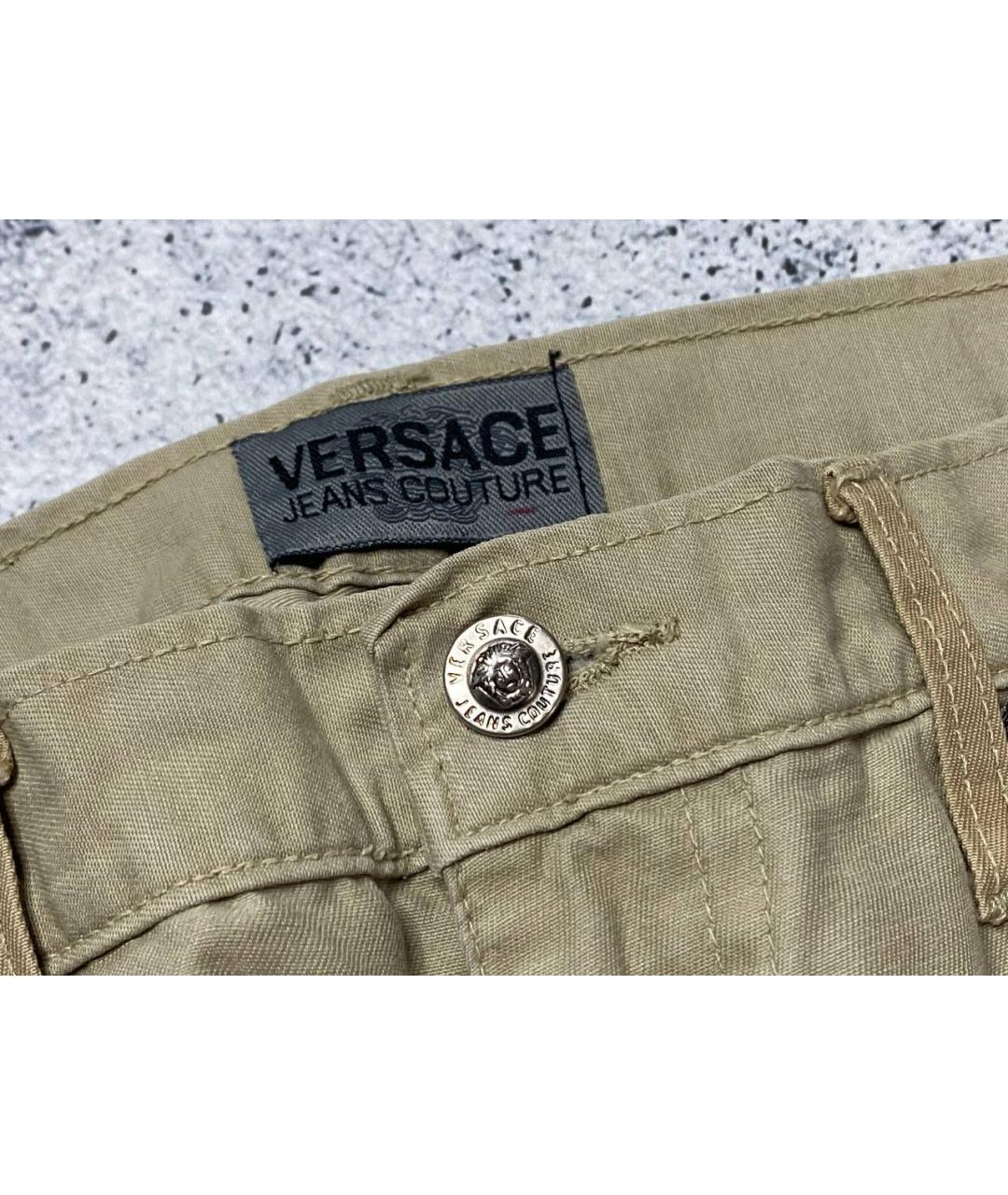 VERSACE JEANS COUTURE Бежевые хлопковые брюки чинос, фото 6