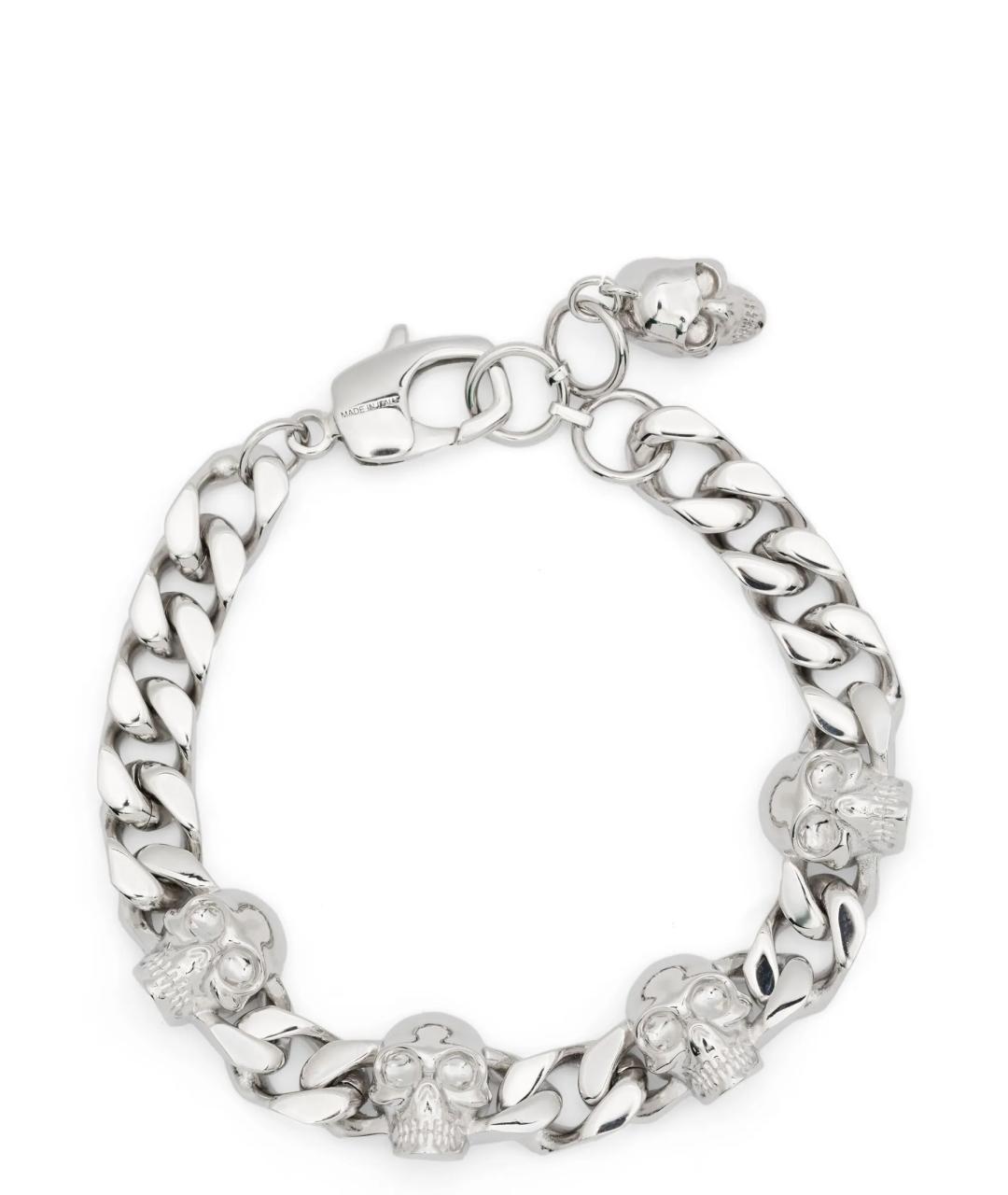 ALEXANDER MCQUEEN Серебрянный металлический браслет, фото 3