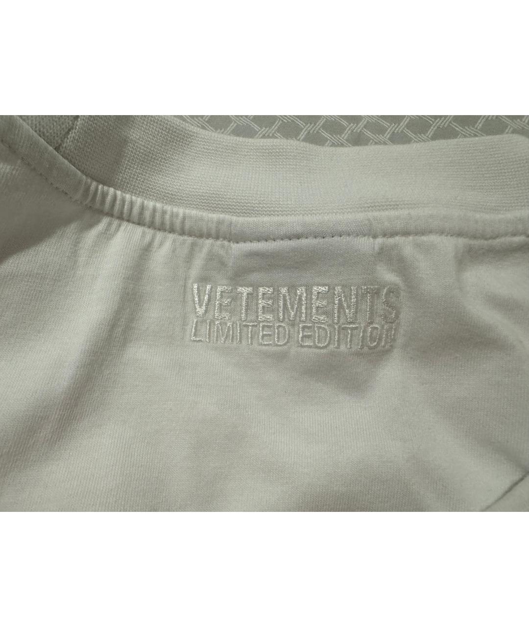 VETEMENTS Белая хлопковая футболка, фото 6