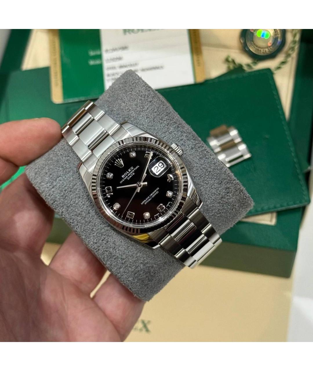 ROLEX Серебряные часы из белого золота, фото 7