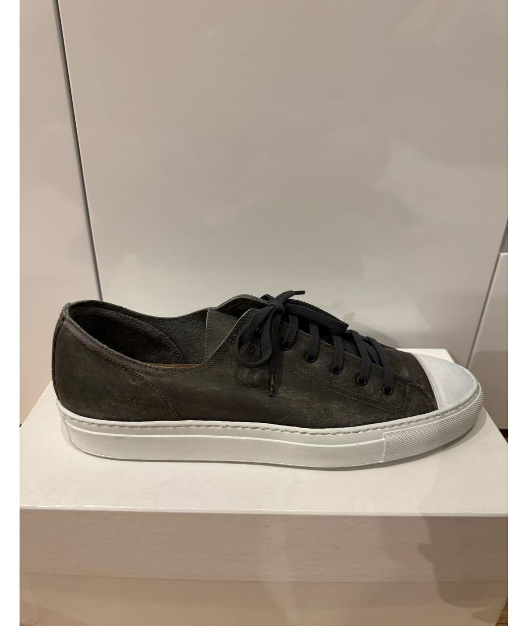 COMMON PROJECTS Серые кожаные низкие кроссовки / кеды, фото 6