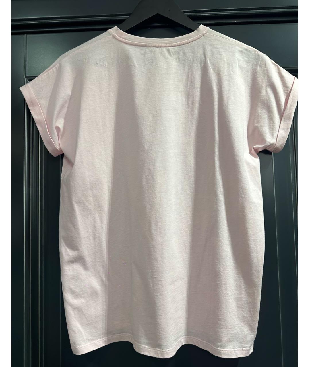 BALMAIN Розовая хлопковая футболка, фото 2