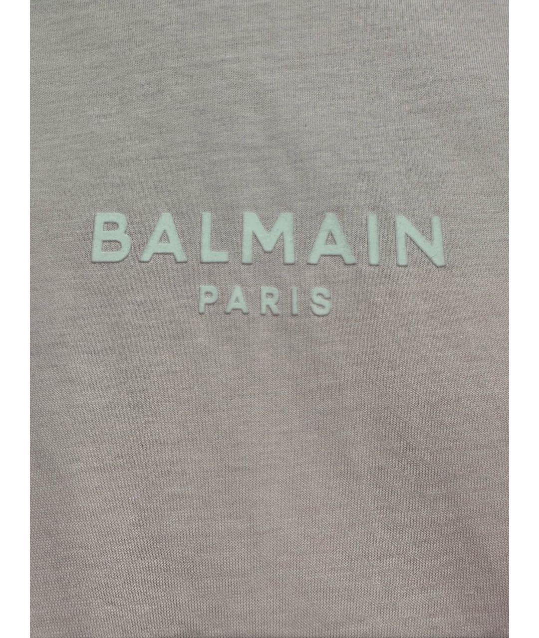 BALMAIN Розовая хлопковая футболка, фото 4