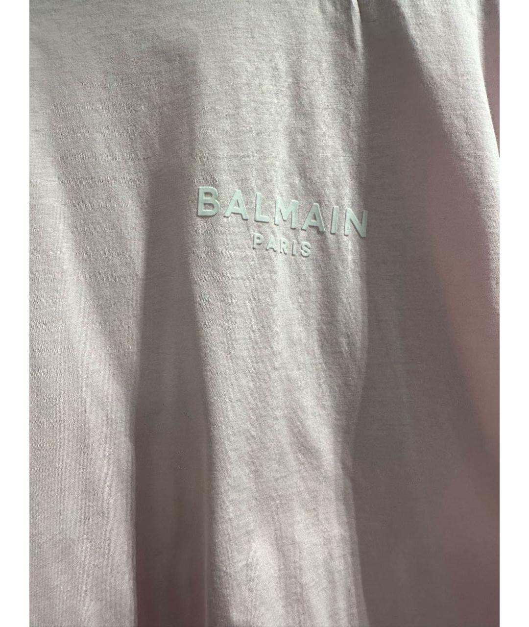 BALMAIN Розовая хлопковая футболка, фото 6