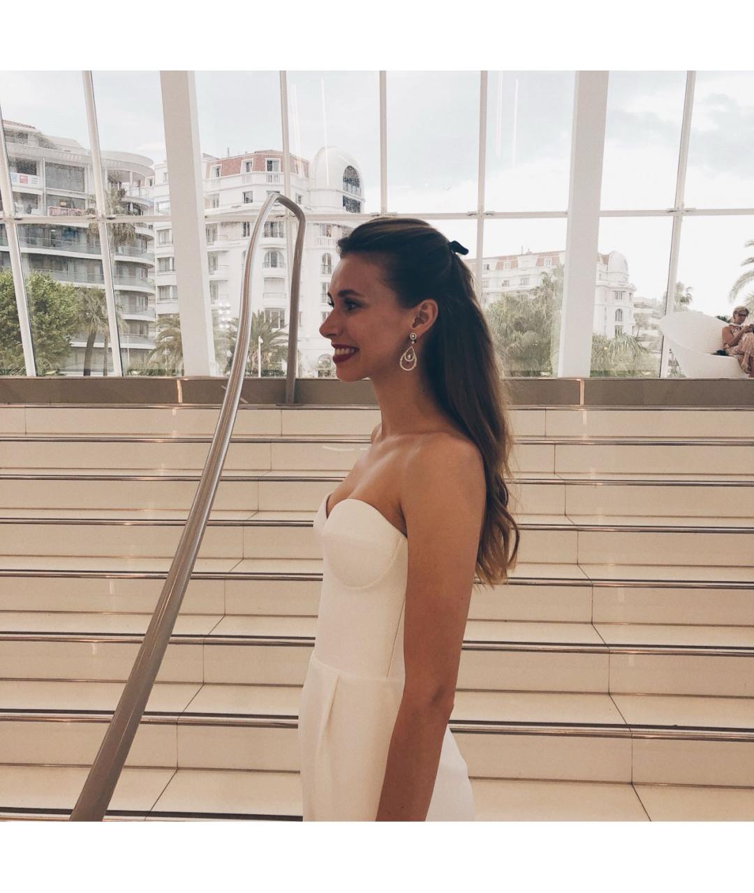 RASARIO Белый креповый комбинезон, фото 6